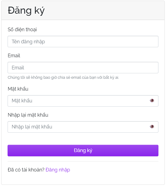 Hướng dẫn đăng ký tài khoản